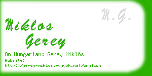 miklos gerey business card